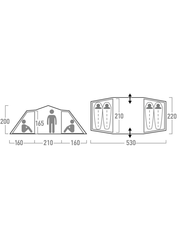 Палатка 4-местная Outventure Twin Sky 4 — фото №2