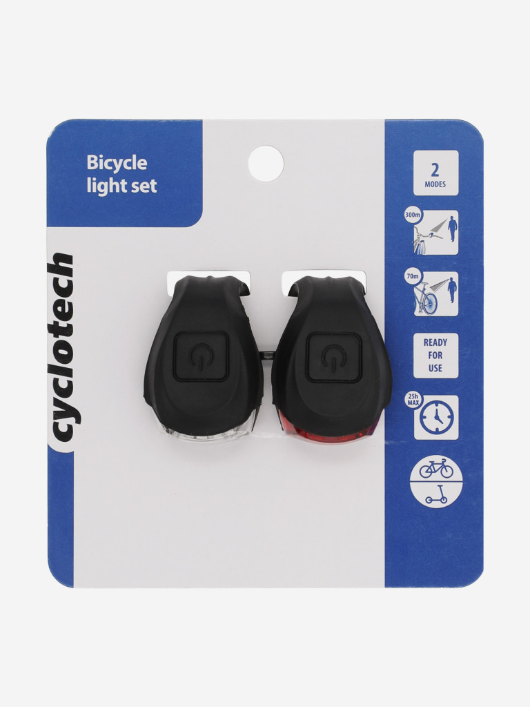 Набор габаритных велосипедных фонарей Cyclotech CFL-4/CRL-3 — фото №4