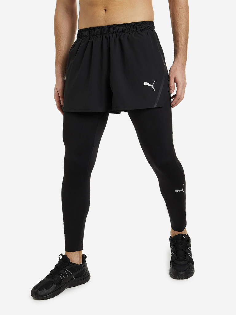 Шорты мужские PUMA Run Split черный цвет — купить за 8240 тг со скидкой ...