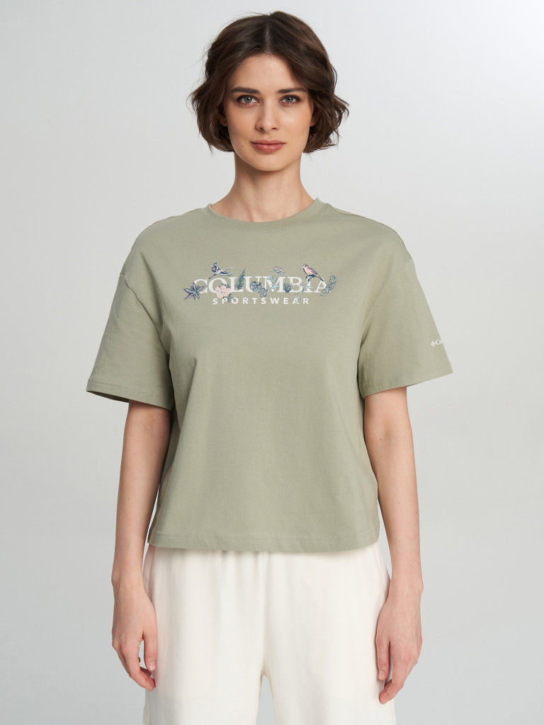 Футболка женская Columbia Rolling Bend Graphic Relaxed Crop SS — фото №2