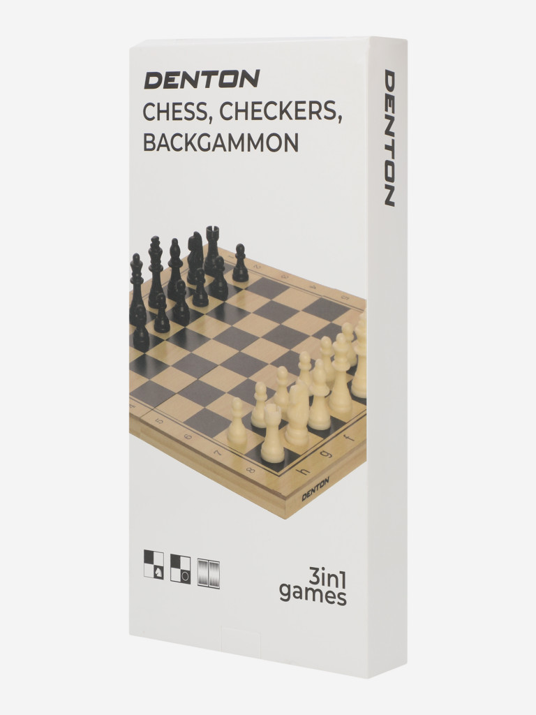 Настольная игра 3 в 1: шахматы, шашки, нарды Denton — фото №15
