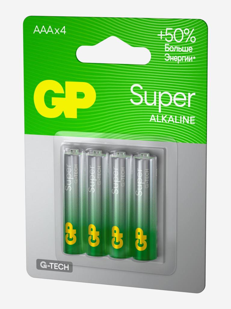 GP AAA Super сілтілі батареялары, 4 д. — фото №3