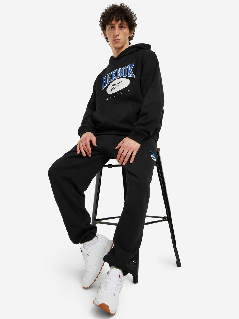 Худи мужская оверсайз Reebok черный цвет — купить за 26990 тг со ...