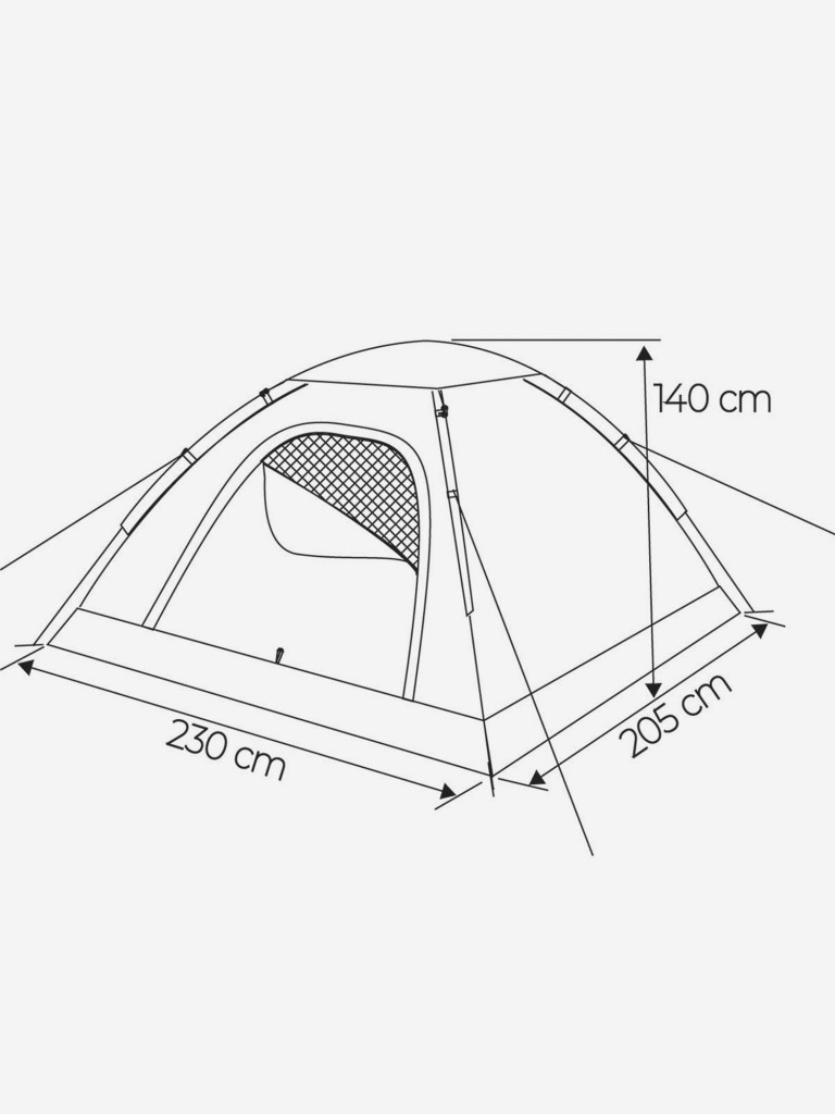 Палатка 4-местная Denton SLT-4 сапфировый цвет — купить за 13990 тг со ...