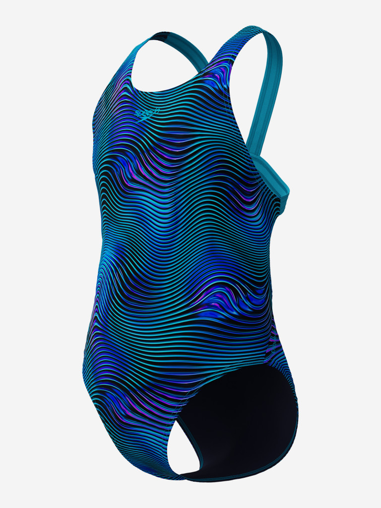 Купальник слитный для девочек Speedo Print Leaderback — фото №3