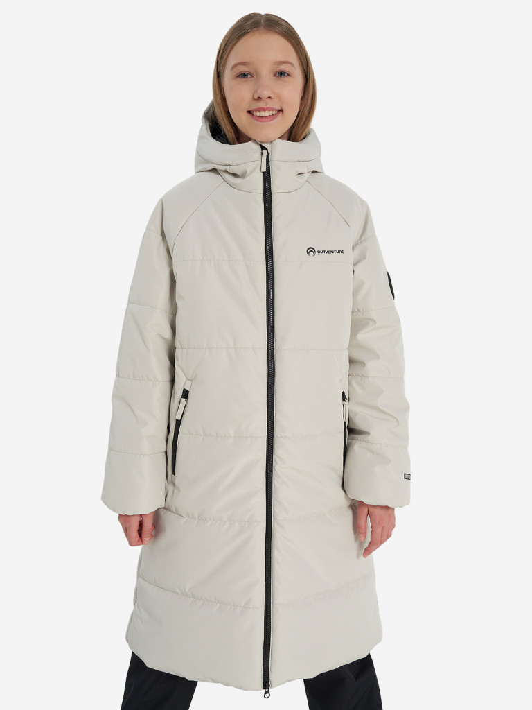 Пальто утепленное для девочек оверсайз Outventure — фото №2
