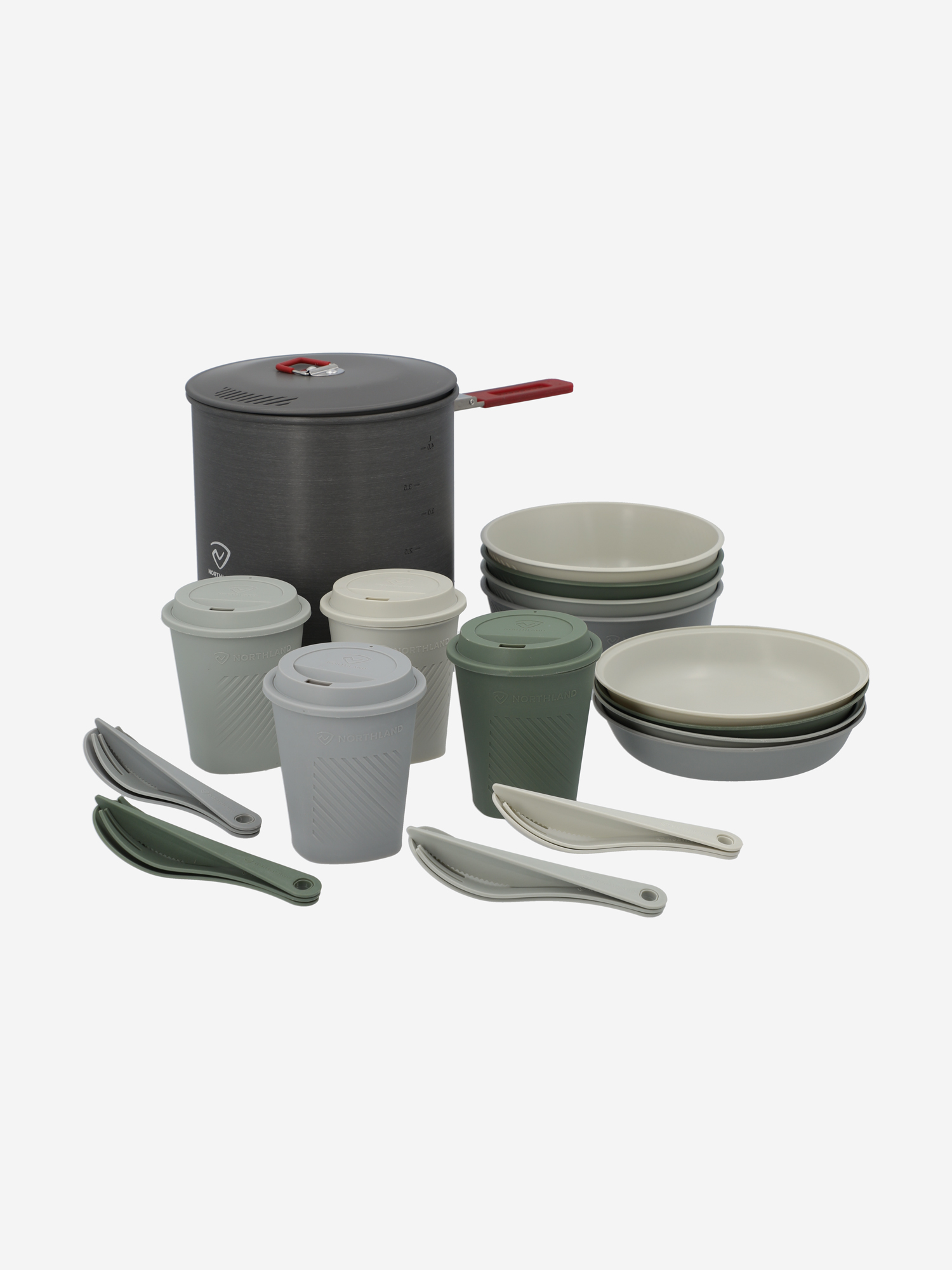 Набор посуды Northland серебряный цвет — купить за 22040 тг со скидкой ...