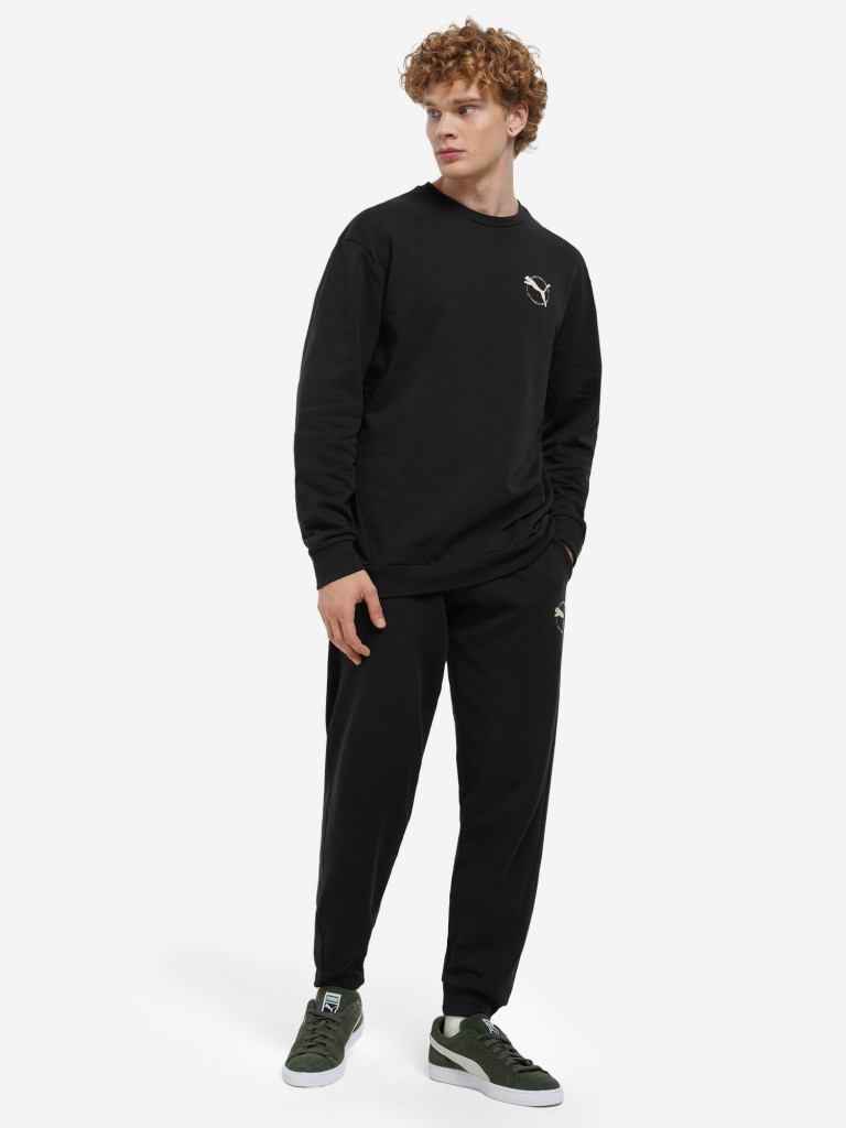 Свитшот мужской PUMA черный цвет — купить за 16240 тг со скидкой 50 % в ...