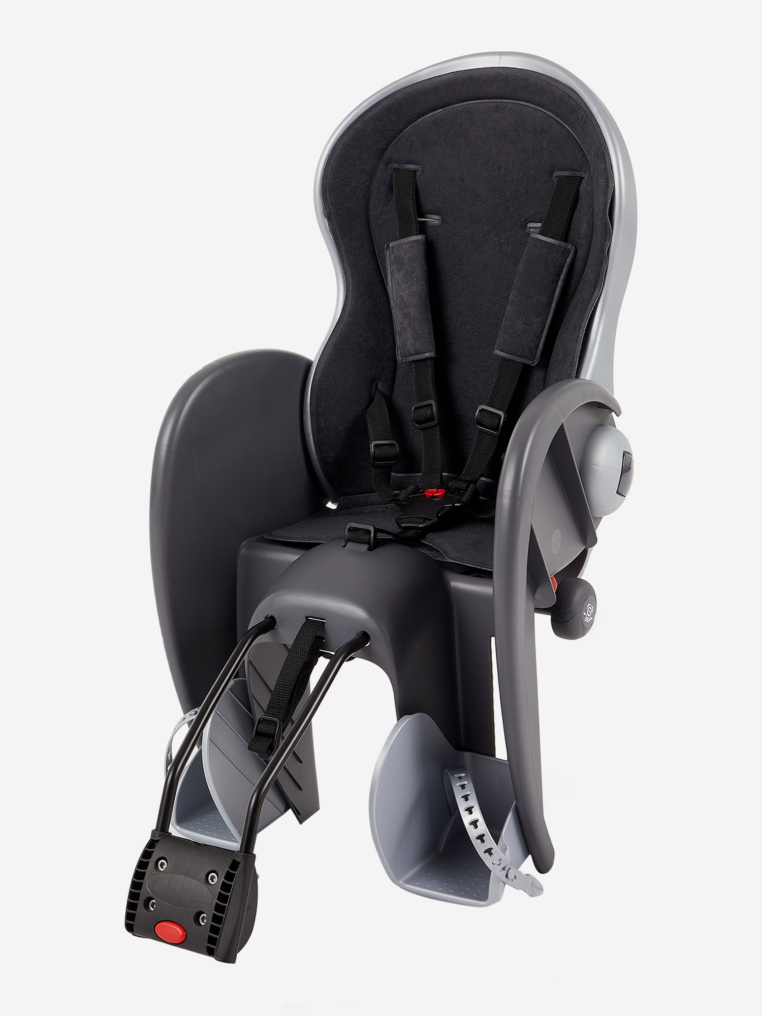 Велокресло детское Polisport Wallaby Evolution "Delux" серый/серебряный ...