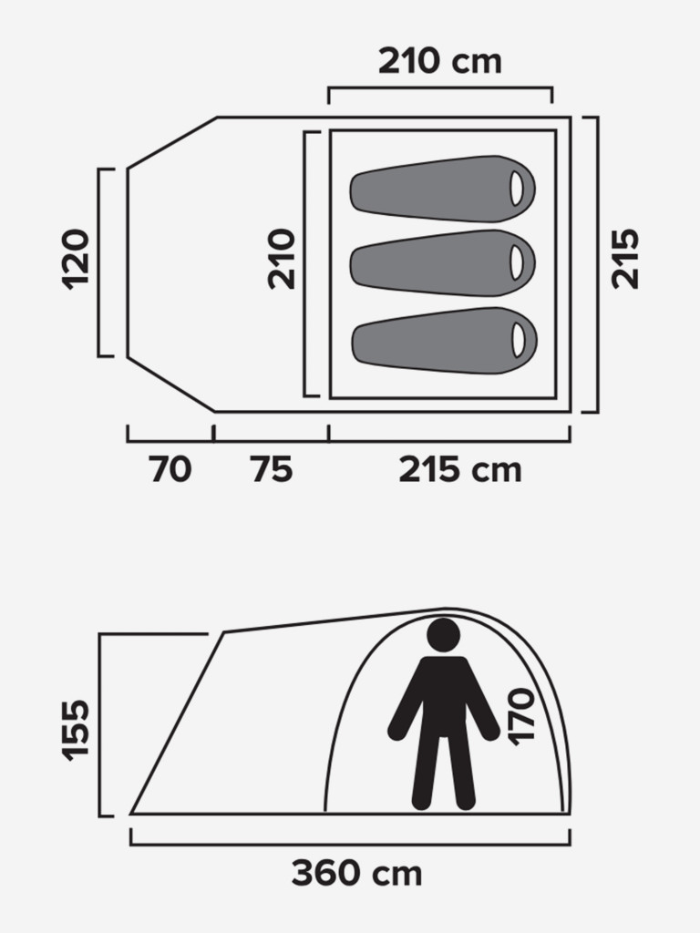 Northland Glade 3 үш орынды шатыры