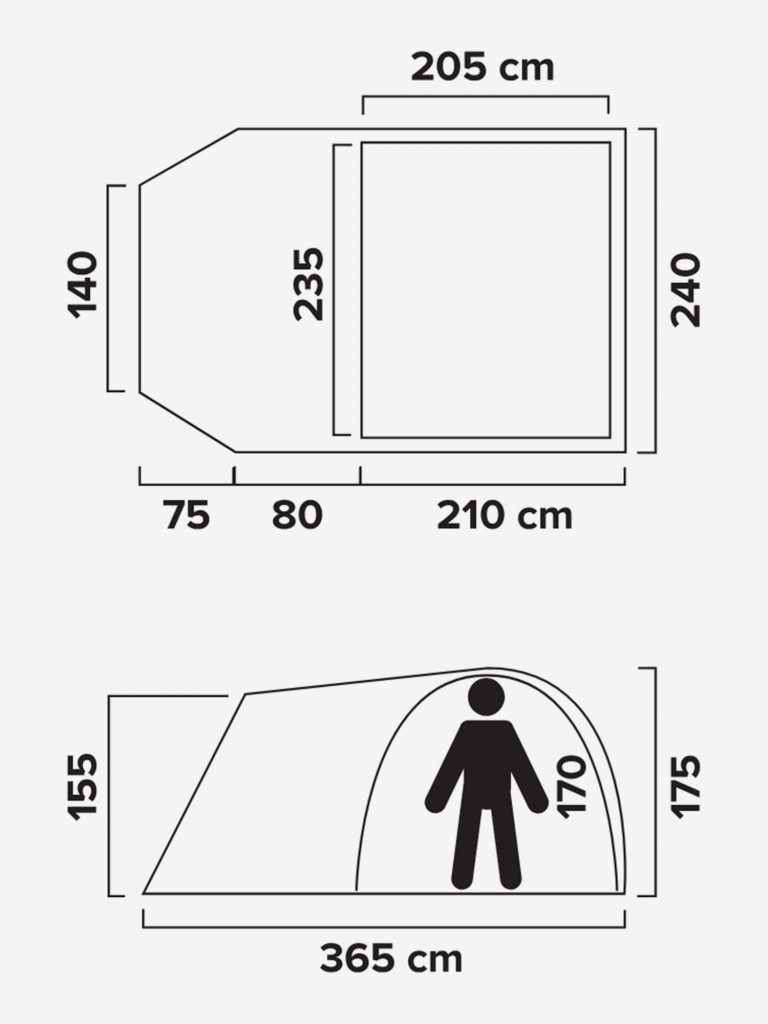 Палатка 4-местная Northland Glade 4 — фото №2