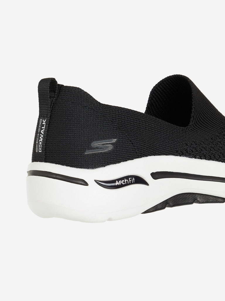 Слипоны женские Skechers Go Walk Arch Fit чёрный/белый цвет — купить за ...