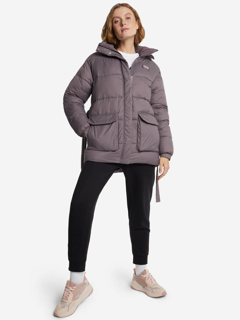 Куртка утепленная женская FILA кофейный цвет — купить за 18290 тг со ...