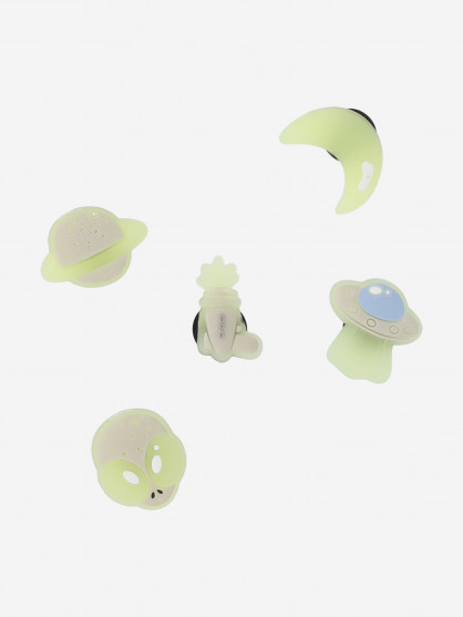 Crocs Glow In The Dark Space 5 Pack балалар аяқ киім әшекейі