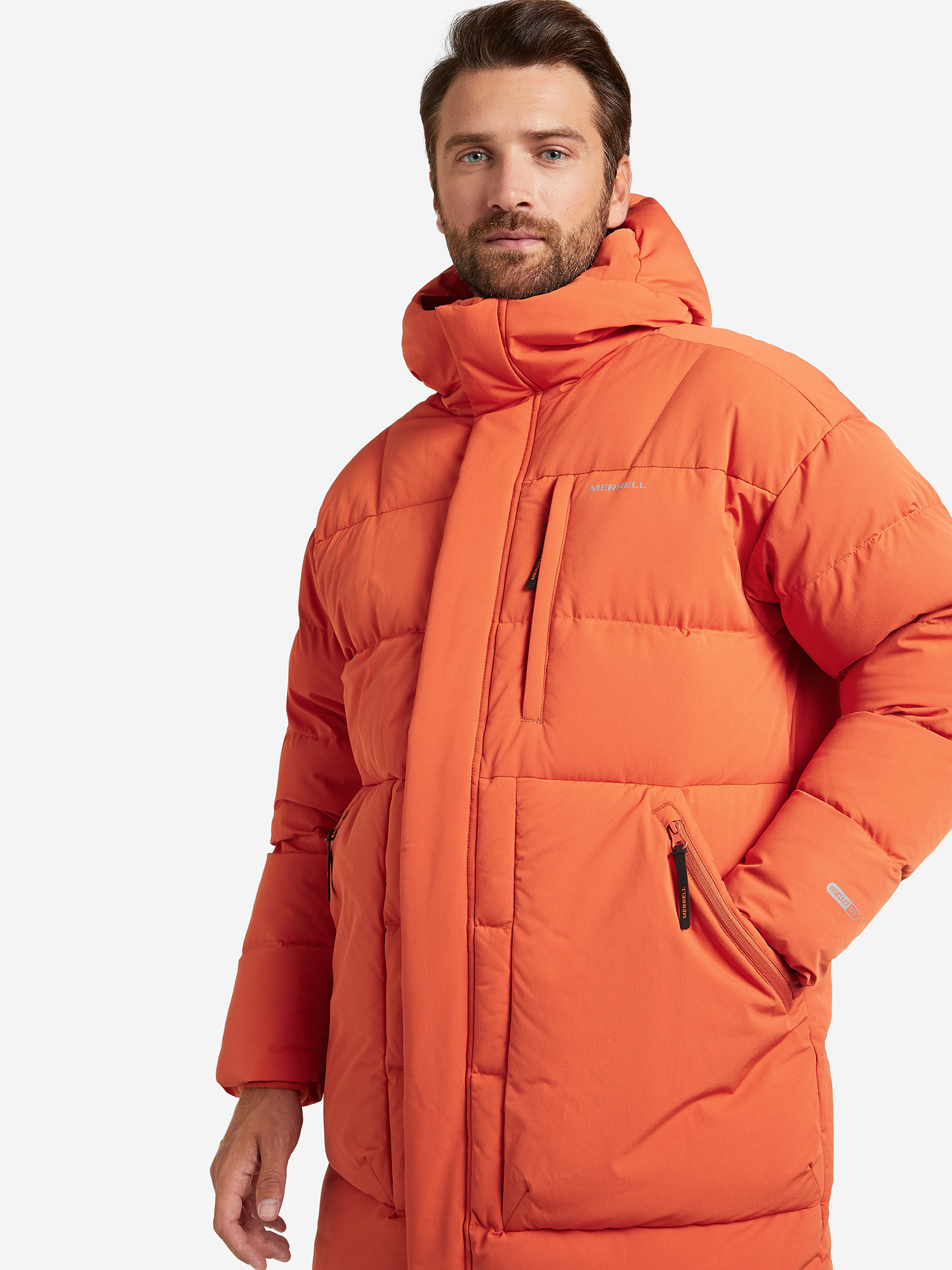 Пуховик мужской Merrell оранжевый цвет — купить за 51240 тг со скидкой ...