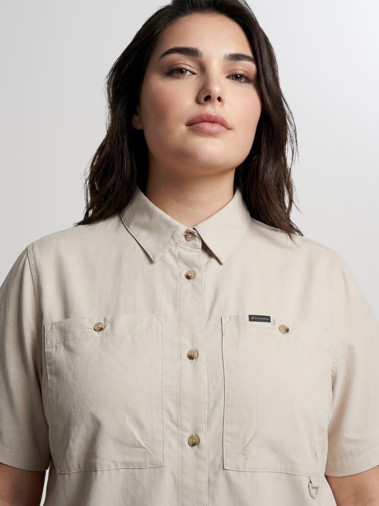 Рубашка с коротким рукавом женская Columbia Brea Falls Woven SS, Plus Size — фото №6