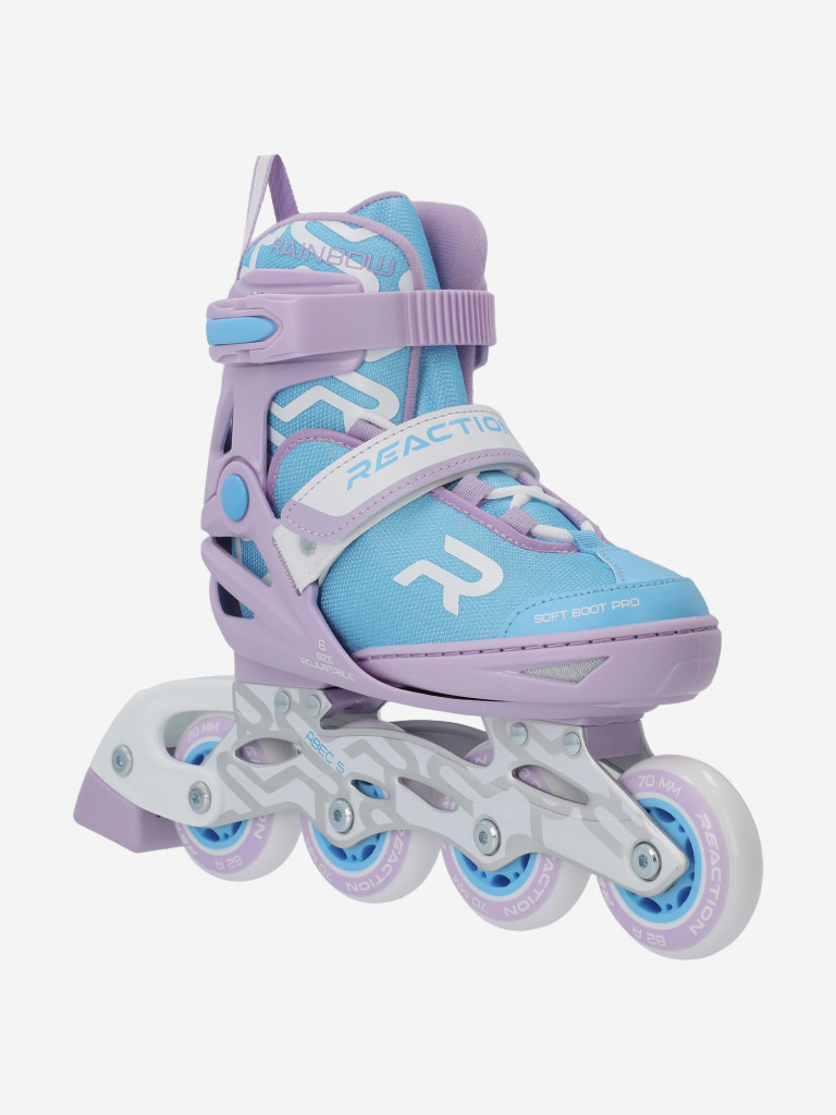 Роликовые коньки детские раздвижные Reaction Rainbow girl — фото №2