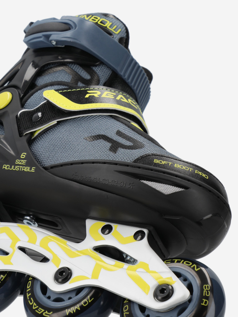 Роликовые коньки детские раздвижные Reaction Rainbow boy — фото №9