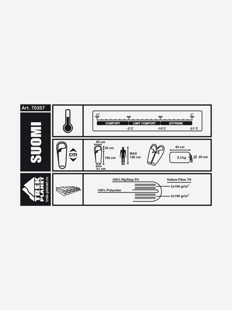 Спальный мешок Trek Planet Suomi L — фото №6