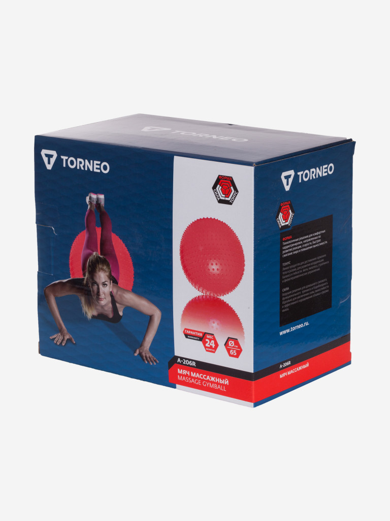 Мяч массажный Torneo, 65 см красный цвет — купить за 3990 тг со скидкой ...