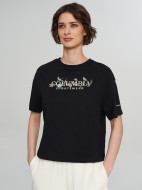 Columbia Rolling Bend Graphic Relaxed Crop SS әйелдер футболкасы