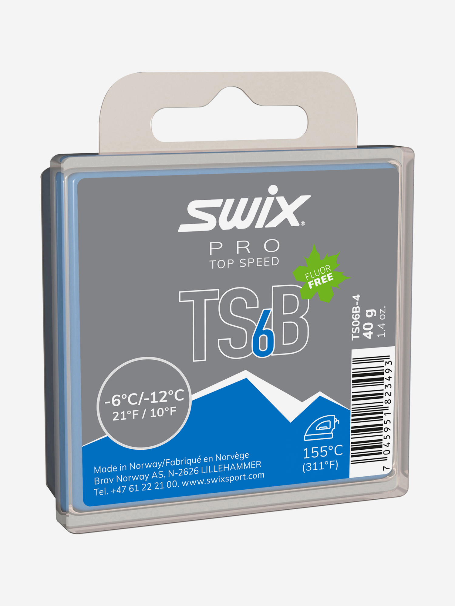 Мазь скольжения Swix TS6 Black, -6°C/-12°C, 40g белый цвет — купить за ...