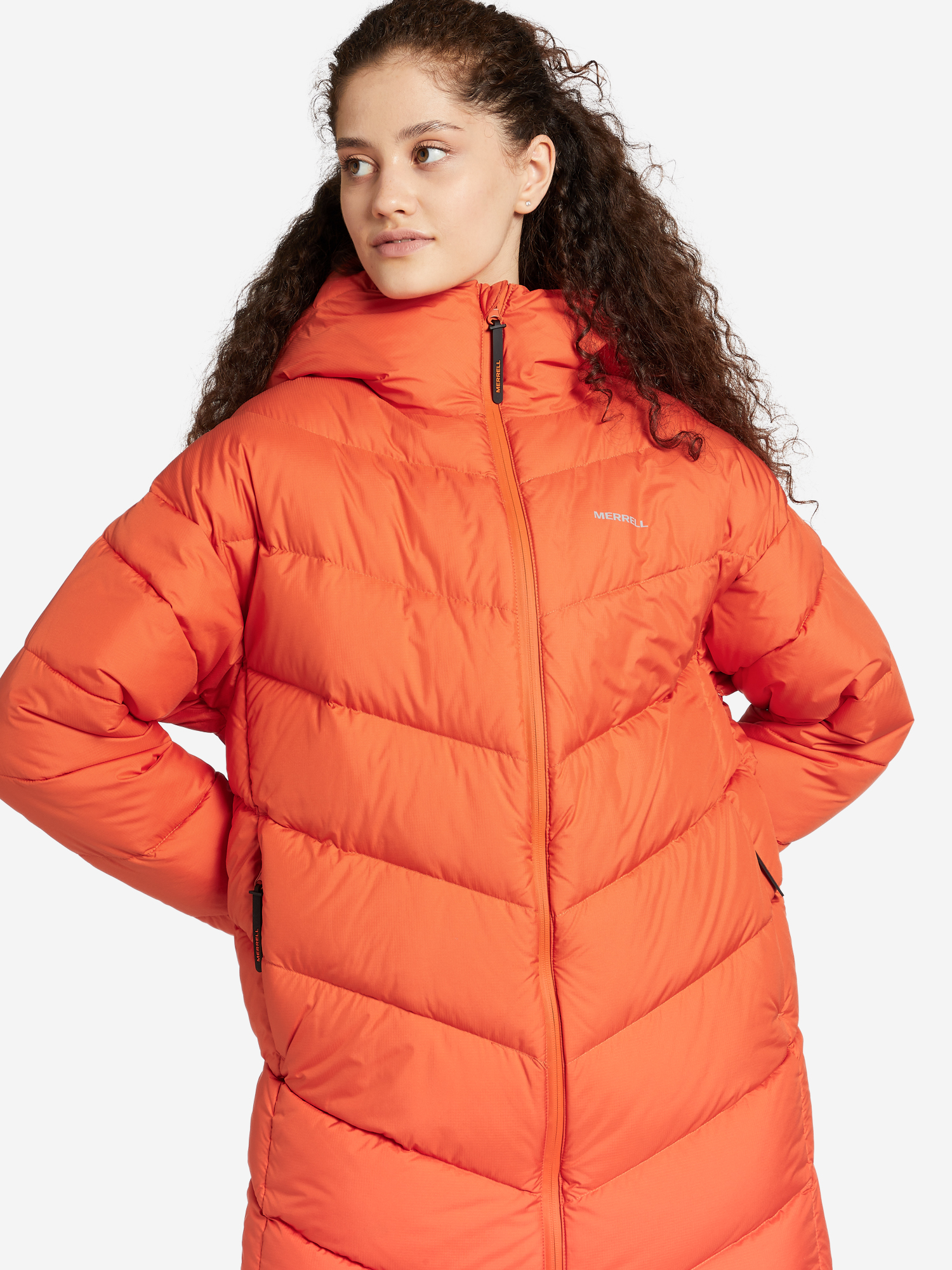 Пуховик женский Merrell оранжевый цвет — купить за 39240 тг. со скидкой ...